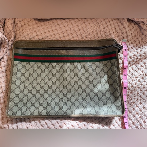 Authentic Vintage Gucci Monogram Ophidia Portfolio Toiletry Bag - Picture 2 of 9